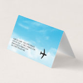 Air Plane | Flüge | Wolken und Sky Visitenkarten (Rückseite)