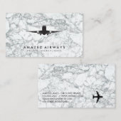 Air Plane | Start | Marmor | Luxusflüge Visitenkarte (Vorne/Hinten)