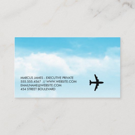 Air Plane | Start Visitenkarte (Rückseite)