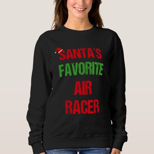 Air Racer Funny Pajama Weihnachten Sweatshirt (Vorderseite)