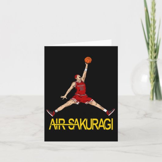 Air Sakuragi Anime Style Bysketbyll Design Karte (Vorderseite)