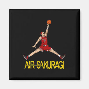 Air Sakuragi Anime Style Bysketbyll Design Magnet