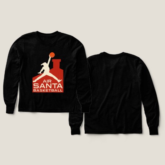 AIR SANTA – Funny Xmas Basketball Tshirt (Design Vorder- & Rückseite)