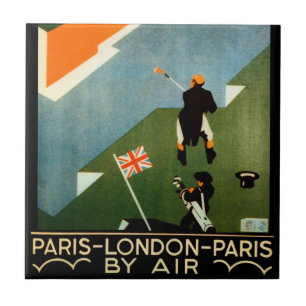 Air Union ~ Paris-London-Paris mit dem Flugzeug Fliese