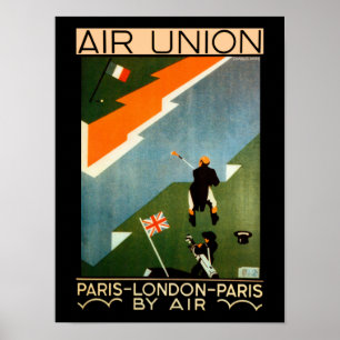 Air Union ~ Paris-London-Paris mit dem Flugzeug Poster