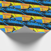 "Air Walking!" High Flying Scooter Geschenkpapier (Ecke)