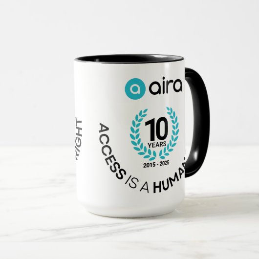 Aira 10. Geburtstag/Jubiläum Tasse (VorderseiteRechts)