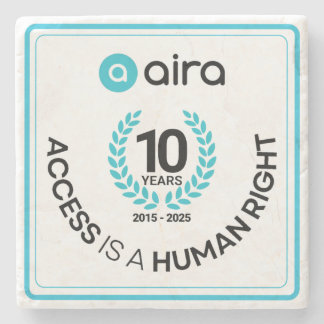 Aira 10. Geburtstags-/Jubiläums-Marmorglasunterset Steinuntersetzer