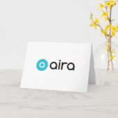 Aira Blue and Black Logo Happy Birthday Karte (Gelbe Blume)