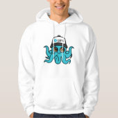 Aira Mascot Hoodie White - Octopus (Vorderseite)
