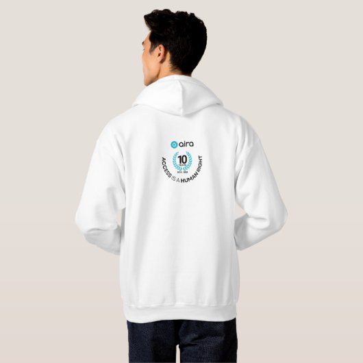 Aira Mascot Hoodie White - Octopus (Schwarz voll)