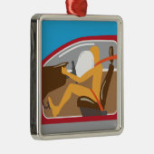 Airbag-Sicherheitsgurtarbeiten Ornament Aus Metall (Rechts)