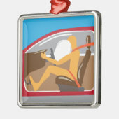 Airbag-Sicherheitsgurtarbeiten Ornament Aus Metall (Links)