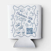 Airbnb and Rental Property Custom QR Code Promo Dosenkühler (Rückseite)