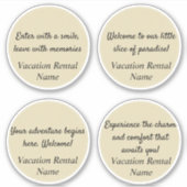 Airbnb-Aufkleber/Miete für Begrüßungszeichen Aufkleber (Vorderseite)