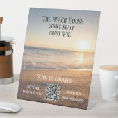 Airbnb Beach House Foto Wifi Password QR Code Sockelschild (In Situ)