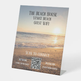 Airbnb Beach House Foto Wifi Password QR Code Sockelschild