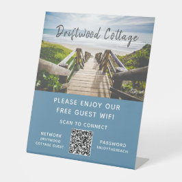 Airbnb Beach House Foto Wifi Password QR Code Sockelschild