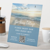 Airbnb Beach House Foto Wifi Password QR Code Sockelschild (In Situ)