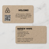 Airbnb Custom QR Visitenkarte (Vorne/Hinten)