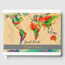 Airbnb Guest Book Colorful Watercolor Karte
