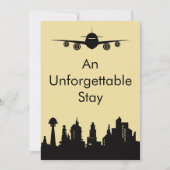 Airbnb Host Custom City Stay Flat Greeting Card Dankeskarte (Vorderseite)
