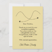 Airbnb Host Custom City Stay Flat Greeting Card Dankeskarte (Rückseite)