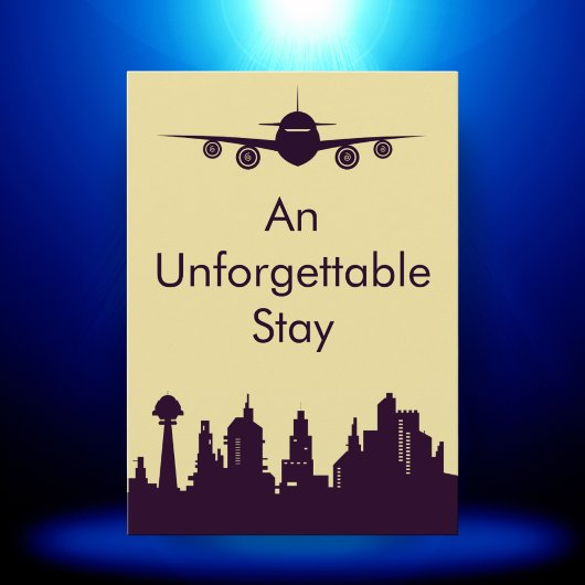 Airbnb Host Custom City Stay Flat Greeting Card Dankeskarte