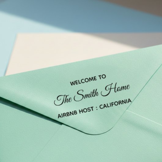 Airbnb Host Welcome Address Self Inking Stamp Permastempel