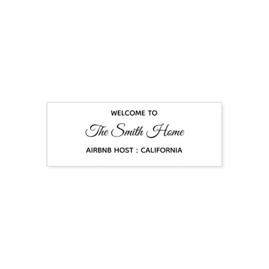 Airbnb Host Welcome Address Self Inking Stamp Permastempel (Design)