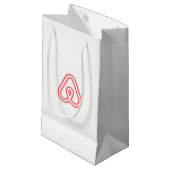 Airbnb Icon & Logo Geschenktasche Kleine Geschenktüte (Vorderseite Schrägansicht)