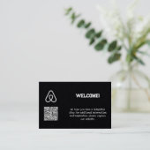🏠 Airbnb Property Owner Custom QR Visitenkarte (Stehend Vorderseite)