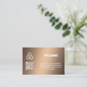 🏠 Airbnb Property Owner Custom QR Visitenkarte (Stehend Vorderseite)