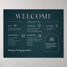 Airbnb Rental Vacacation House Welcome Wall Poster