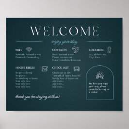 Airbnb Rental Vacacation House Welcome Wall Poster