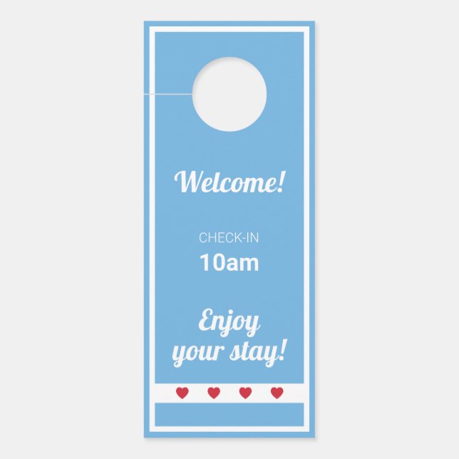 Airbnb | Türhanger | Chicago | Blau Türanhänger (Vorderseite)