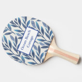Airbnb Vacation Rental Blue Blätter Tischtennis Schläger (Seitenansicht)