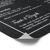 Airbnb Vacation Rental Guest Information Sign Poster (Ecke)