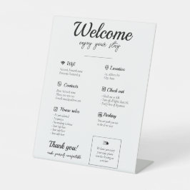 Airbnb Vacation Rental House Begrüßungszeichen Sockelschild