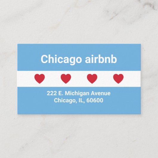 Airbnb | Visitenkarte | Chicago (Vorderseite)