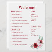 Airbnb Vrbo - Begrüßungsblatt (Vorne/Hinten)