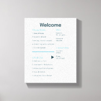 Airbnb Vrbo Welcome Sign Template Rental Guide Leinwanddruck