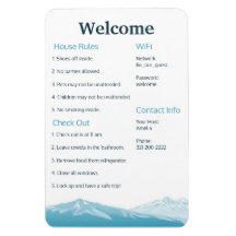 Airbnb Vrbo Welcome Sign Template Zuhause Magnet