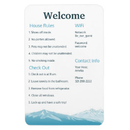 Airbnb Vrbo Welcome Sign Template Zuhause Magnet