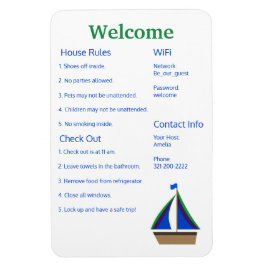 Airbnb Vrbo Welcome Sign Template Zuhause Magnet