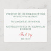 Airbnb Welcome Basket Card Personalized Cactus Einladungspostkarte (Rückseite)