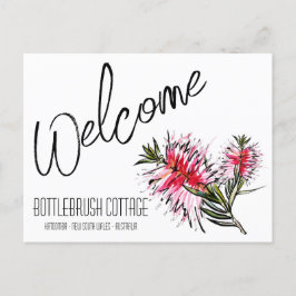 Airbnb Welcome Gift Basket Card Personalisiert Einladungspostkarte