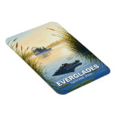 Airboat Alligator Everglades Nationalpark Florida Magnet (Rechte Seite)