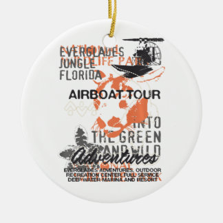 Airboat Alligator Tours Florida Everglades Nationa Keramik Ornament