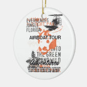 Airboat Alligator Tours Florida Everglades Nationa Keramik Ornament (Links)